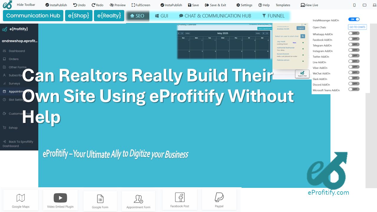 Can Realtors Really Build Their Own Site Using eProfitify Without Help